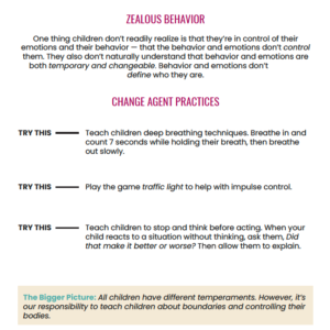 Parenting A to Z Best Practices- Zealous Behavior